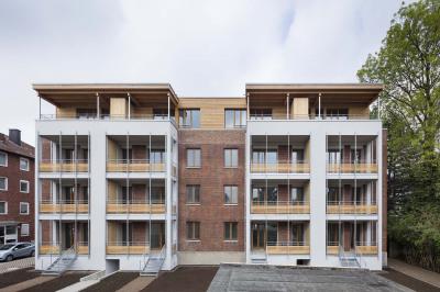 Wohnhaus Schiffahrter Damm, Rückansicht