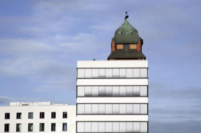Bürogebäude Plange Mühle und Turmhelm Uhrenturm