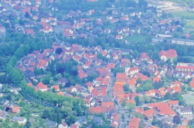 Blick auf den Stadtkern von Rietberg