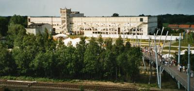 Blick auf das ehemalige Spinnereigebäude der Gerrit van Delden & Co in Gronau