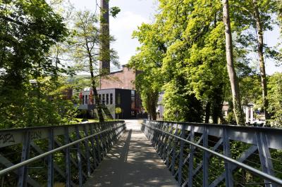 Volme-Brücke, Blick auf das Kesselhaus