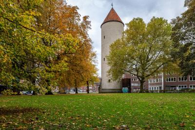 Buddenturm aus Blickrichtung Promenade