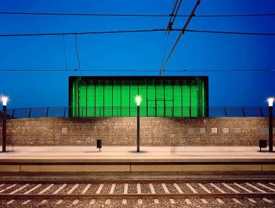 Ansicht frontal Bahntrasse