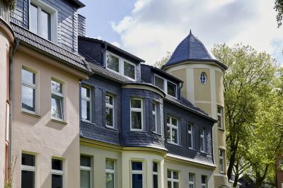 Wohnsiedlung Erbhof Bochum, Fassadendetail