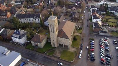 Ev. Lutherkirche Datteln, Luftbild