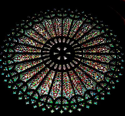 Fensterrose von innen