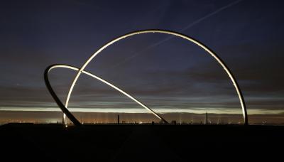 Bögen Horizontobservatorium bei Nacht