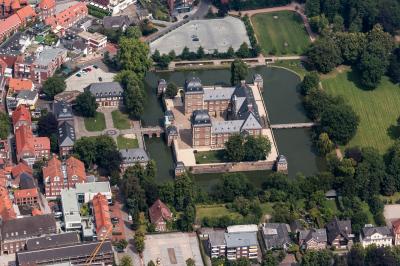 Luftbild Schloss Ahaus mit Parkanlage
