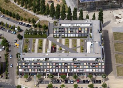 Wohnbebauung Akademie Mont-Cenis von oben