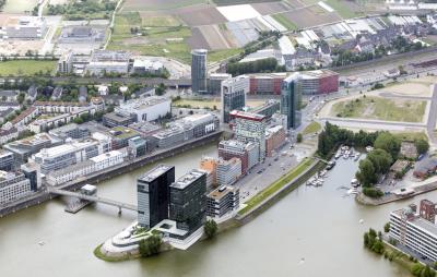 Medienhafen Düsseldorf, Luftbild