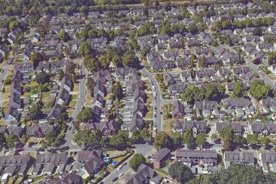 Zechenkolonie Meerbeck, Schrägluftbild aus Blickrichtung Osten