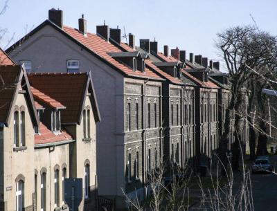 Bebauung an der Erdbrüggenstraße 
