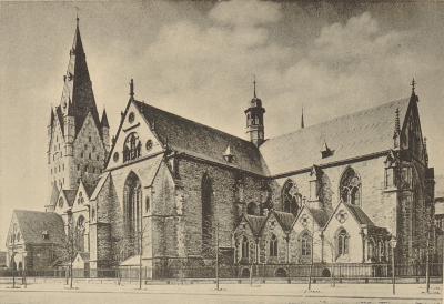 Paderborner Dom, Südostansicht von 1891