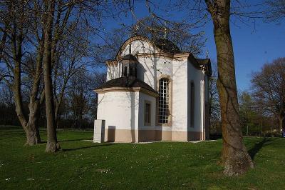 Rückansicht der Wallfahrtskapelle mit Sakristei