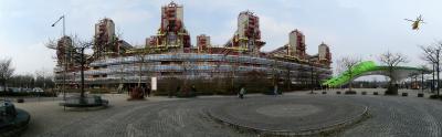Panorama der Uniklinik Aachen mit Hubschrauberlandeplatz