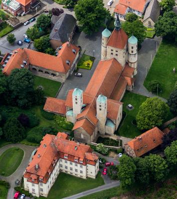 Luftbild Pfarrkirche St. Bonifatius in Freckenhorst