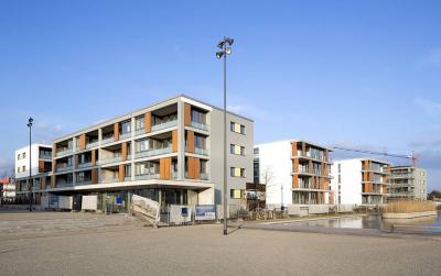 Wohnbebauung PIER 78 von Südosten