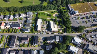 Luftbild des Gebäudeensembles
