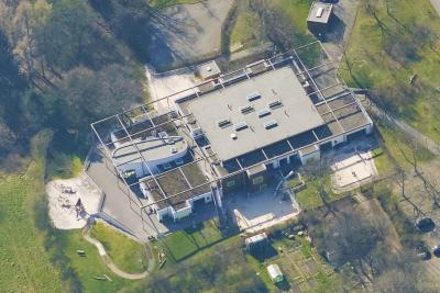 Schrägluftbild von Osten, Kindergarten UniKids Ruhr-Universität