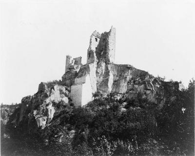 Ruine Drachenfels im Jahr 1880