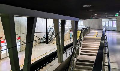 verschiedene Ebenen U-Bahn-Haltestelle Breslauer Platz