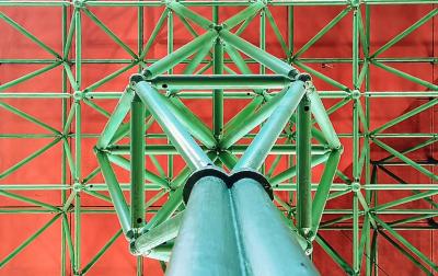Raumfachwerk Übergang Stütze
