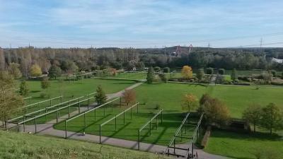Blick von der Pyramidenhalde in den Nordsternpark