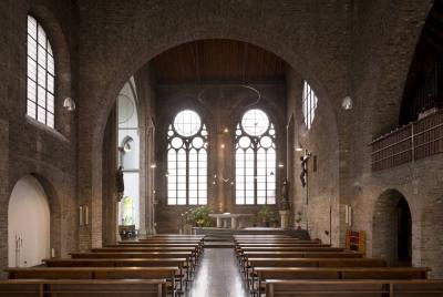 Südschiff, Blick zum Altar der ehemaligen Franziskanerkirche St. Marien