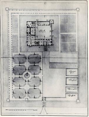 Übersichtskarte der Anlage Schloss Merlsheim