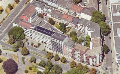 Schrägluftbild von Süden, Haus der Wirtschaft Essen