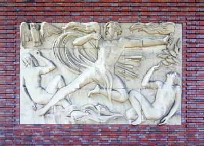 Relief von Robert Propf an der Waschkaue