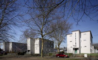 Kopfbauten der Siedlung Spinnstuhl