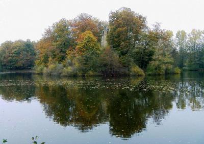 Insel mit Ruine im Steinfurter Bagno