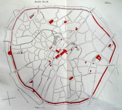 Soest, Stadtplan um 1905