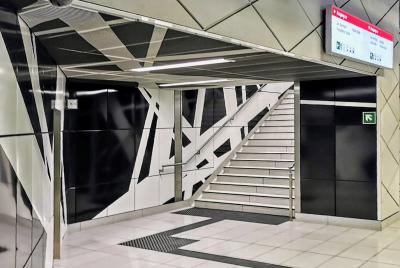 Bahnhaltestelle Pempelforter Straße, Treppenaufgang