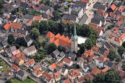Luftbild Historischer Stadtkern mit Katholische Pfarrkirche St. Michael