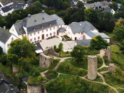 Burgruine von Oben mit Blick auf das Amtshaus