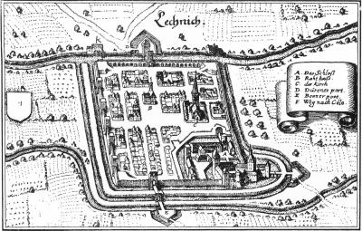 Lechenich, historischer Stadtplan