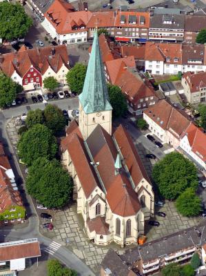 St. Remigius, Luftbild, vor dem Umbau