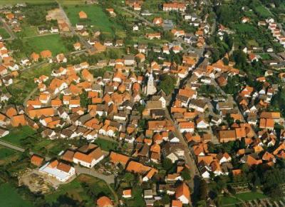 Historischer Ortskern Nieheim, Luftbild
