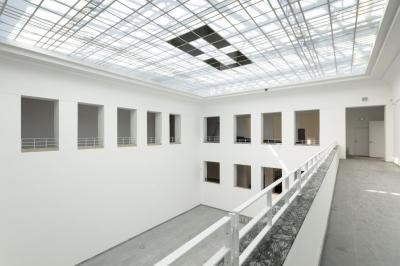 Blick von oben in den Lichthof