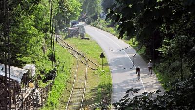 Nordbahntrasse von der Wuppertaler Konsumbrücke in Richtung Loher Bahnhof aus gesehen