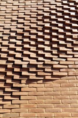 Detail der Ziegelfassade