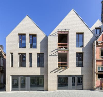 Frontansicht Marktstraße, giebelständige Baukörper