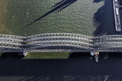 Hohenzollernbrücke von oben