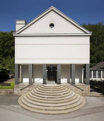 Frontansicht Eduard-Müller-Krematorium