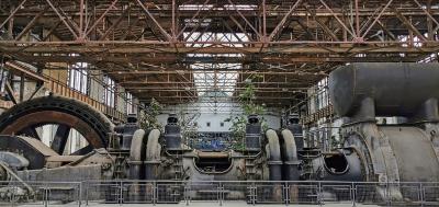 Gebläsehalle mit Kompressor