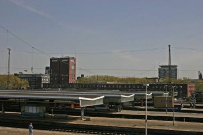 Blick über die Gleise des Oberhausener Hauptbahnhofs
