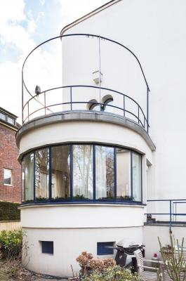 Münster, Münzstr. 9, halbrunder Anbau mit Dachterrasse