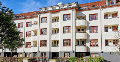 Hausfassade in der Naumannsiedlung